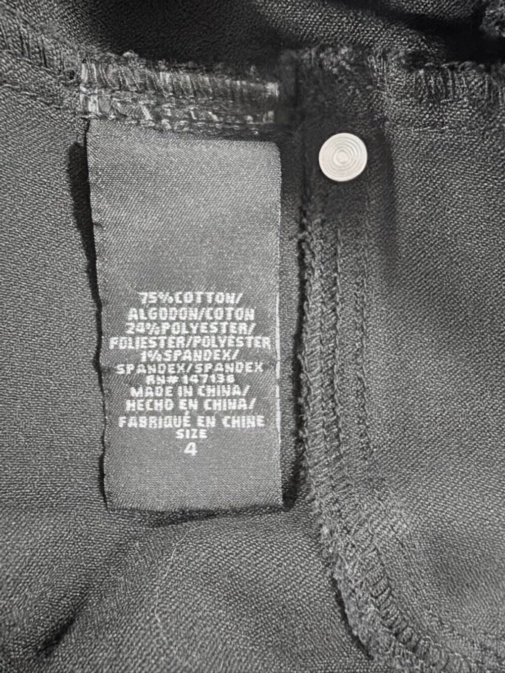 1822 Denim Black Skinny Stretch Jeans Women Size 4 Mid Rise Classic - Picture 13 of 13